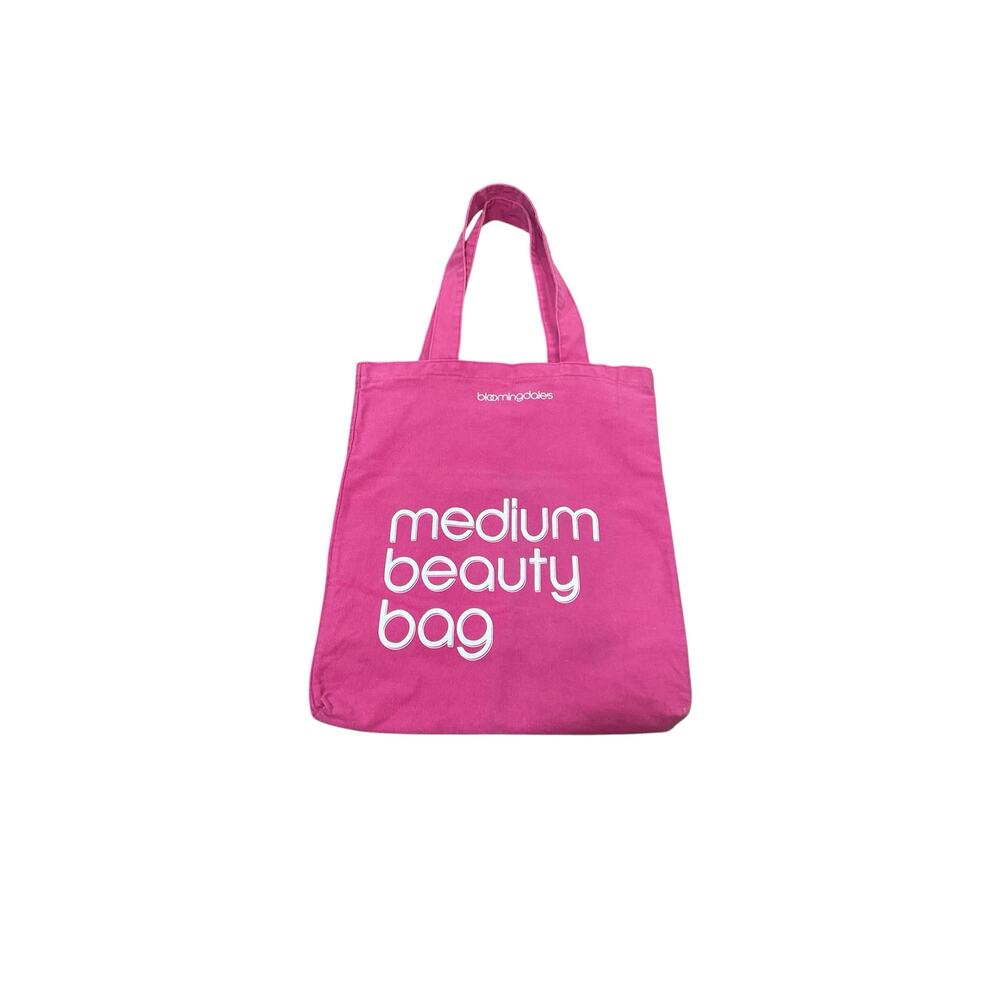 Bloomingdale’s Bag Tote Beauty Pink Medium Canvas Shopper Reusable Collectible
